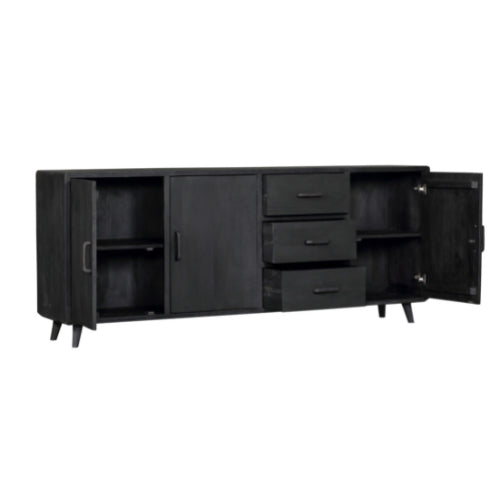 Starfurn Dressoir Omaha Black | 220 cm-Dressoirs-Starfurn