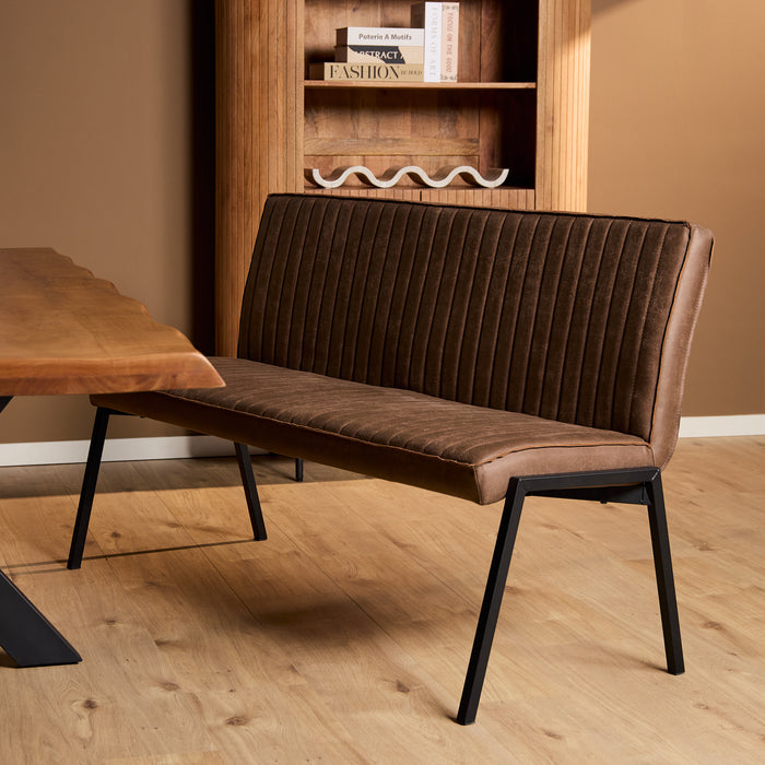 Starfurn Eetkamerbank Tivoli Bull | 155 cm | Brown-Eetkamerbanken-Starfurn