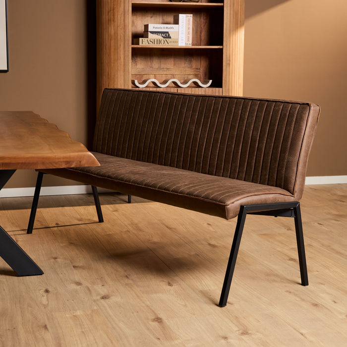 Starfurn Eetkamerbank Tivoli Bull | 185 cm | Brown-Eetkamerbanken-Starfurn