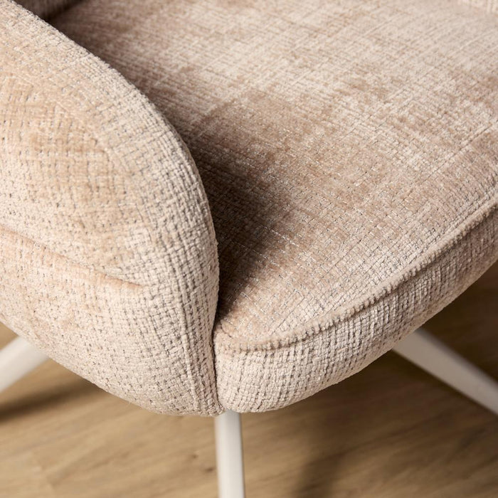 Starfurn Eetkamerstoel Bella | Beige | Poot Sand | Met armleuning-Eetkamerstoelen-Starfurn