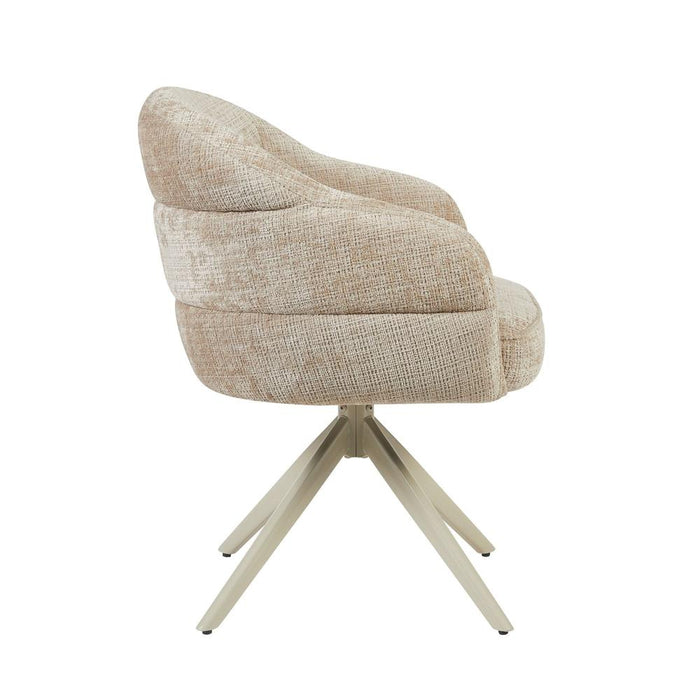 Starfurn Eetkamerstoel Bella | Beige | Poot Sand | Met armleuning-Eetkamerstoelen-Starfurn