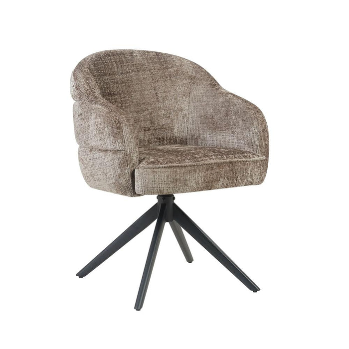 Starfurn Eetkamerstoel Bella | Clay | Poot Black | Met armleuning-Eetkamerstoelen-Starfurn