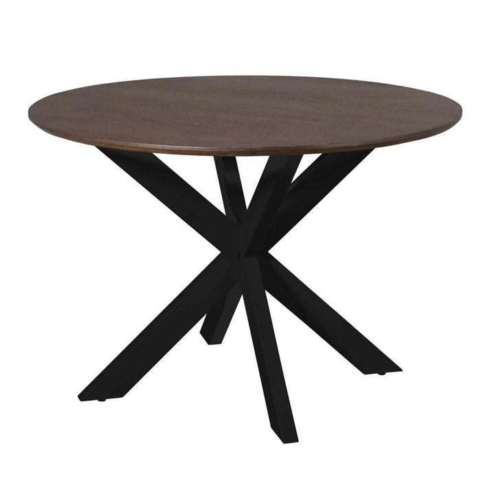 Starfurn Eettafel Madison Brown | 110 cm | Poot Black-Eettafels-Starfurn