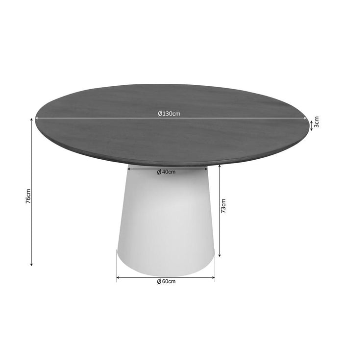 Starfurn Eettafel Madison Brown | 130 cm-Eettafels-Starfurn