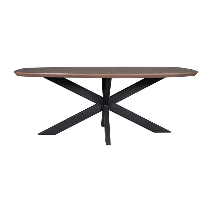 Starfurn Eettafel Madison Walnut | 280 cm | Deens Ovaal | Poot Black-Eettafels-Starfurn