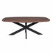 Starfurn Eettafel Madison Walnut | 280 cm | Deens Ovaal | Poot Black-Eettafels-Starfurn