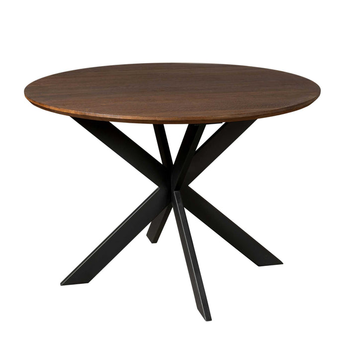 Starfurn Eiken eettafel Ferris | Rond 110 cm | Brown-Eettafels-Starfurn