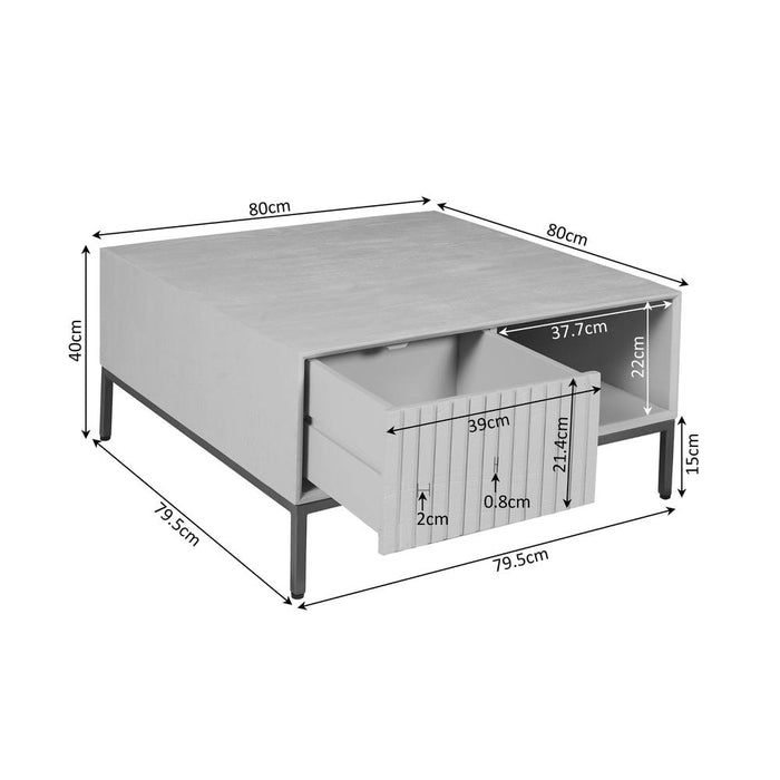 Starfurn Salontafel Madison Brown | 80 cm | Vierkant-Salontafels-Starfurn