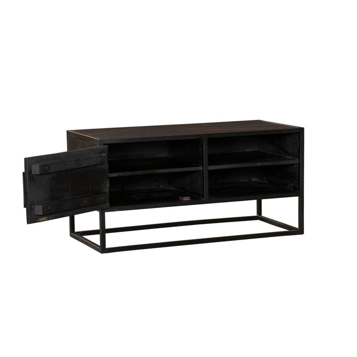 Starfurn Tv meubel Denver Black 100 cm | Mangohout en staal-TV-meubels-Starfurn
