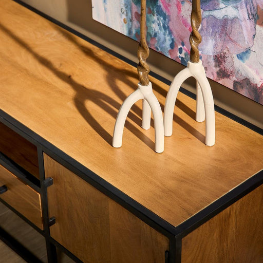 Starfurn Tv meubel Denver | Mangohout en staal | 145 cm-TV-meubels-Starfurn