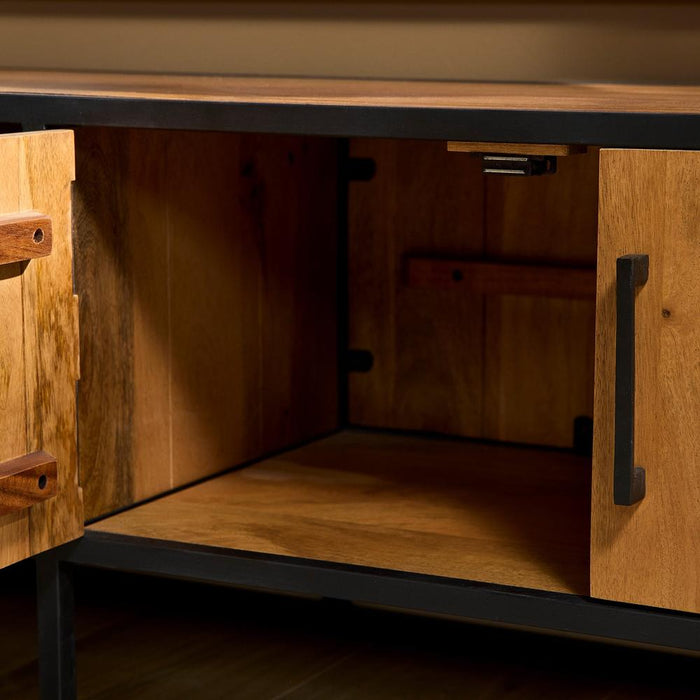 Starfurn Tv meubel Denver | Mangohout en staal | 240 cm-TV-meubels-Starfurn