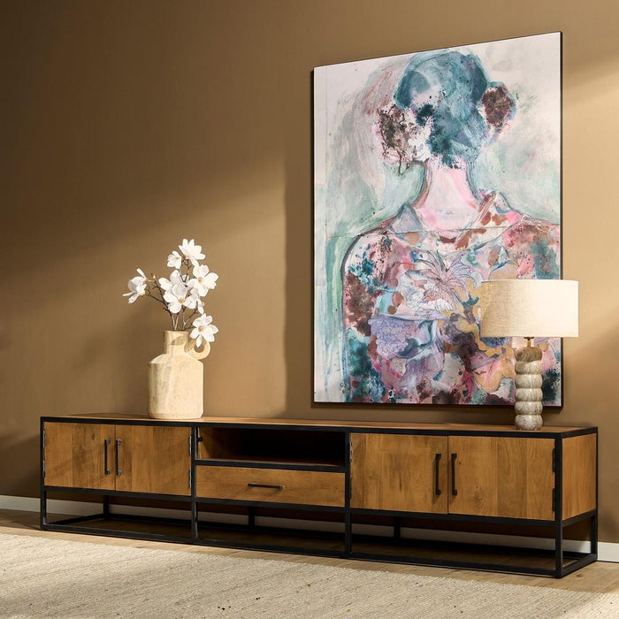 Starfurn Tv meubel Denver | Mangohout en staal | 240 cm-TV-meubels-Starfurn