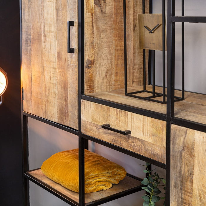 Starfurn Vakkenkast Denver | Mangohout en staal | XXL-Vakkenkasten-Starfurn