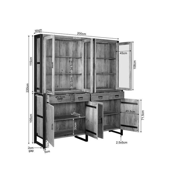 Starfurn Vitrinekast Boaz XXL-Vitrinekasten-Starfurn