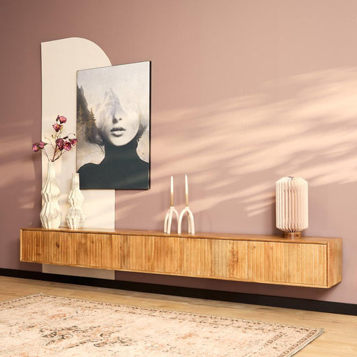 Starfurn Zwevend tv meubel Madison Naturel | 280 cm-TV-meubels-Starfurn