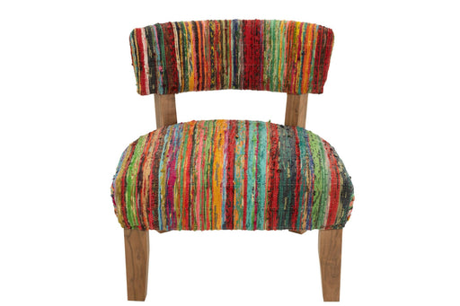 Stoel Chindi Hout/Textile Mix 60x68x72 cm-Eetkamerstoelen-J-Line