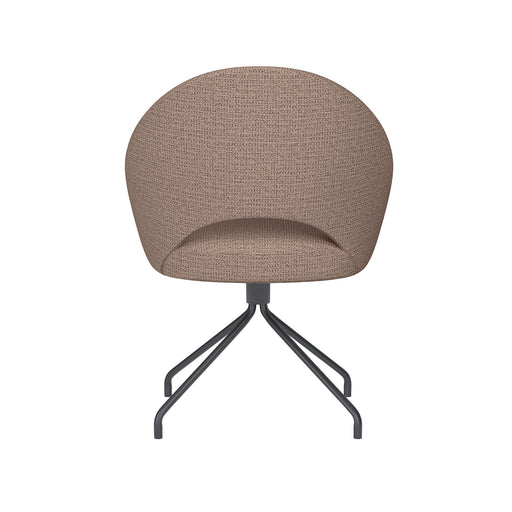 Stoel Mick Taupe met spinpoot draaivoet-Eetkamerstoelen-Creating Home