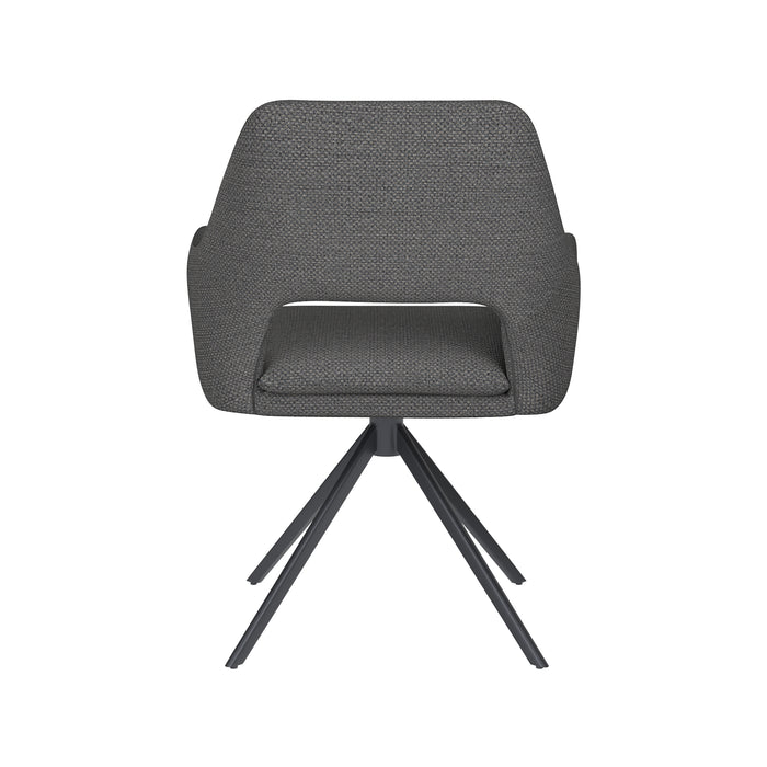 Stoel Mos Grijs met metalen draaivoet-Eetkamerstoelen-Creating Home