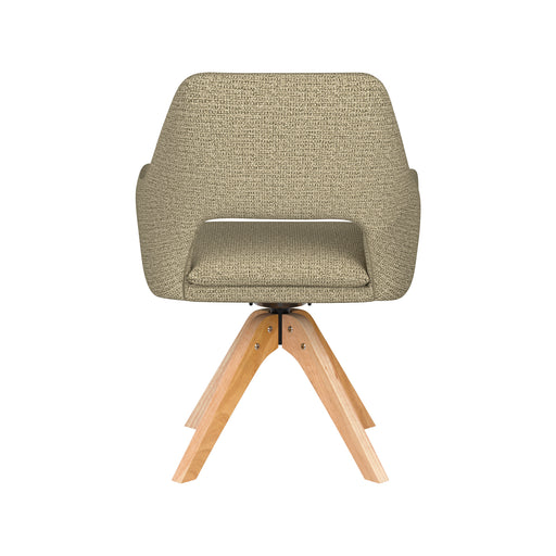 Stoel Mos Groen met houten draaivoet-Eetkamerstoelen-Creating Home