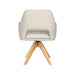 Stoel Mos Off-White met houten draaivoet-Eetkamerstoelen-Creating Home