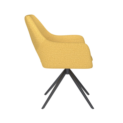 Stoel Mos Oker met metalen draaivoet-Eetkamerstoelen-Creating Home