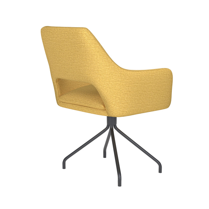 Stoel Mos Oker met spinpoot draaivoet-Eetkamerstoelen-Creating Home