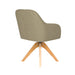 Stoel Otis Groen met houten draaivoet-Eetkamerstoelen-Creating Home
