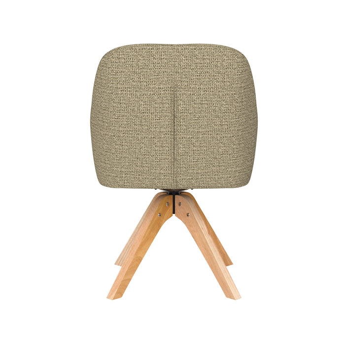 Stoel Otis Groen met houten draaivoet-Eetkamerstoelen-Creating Home