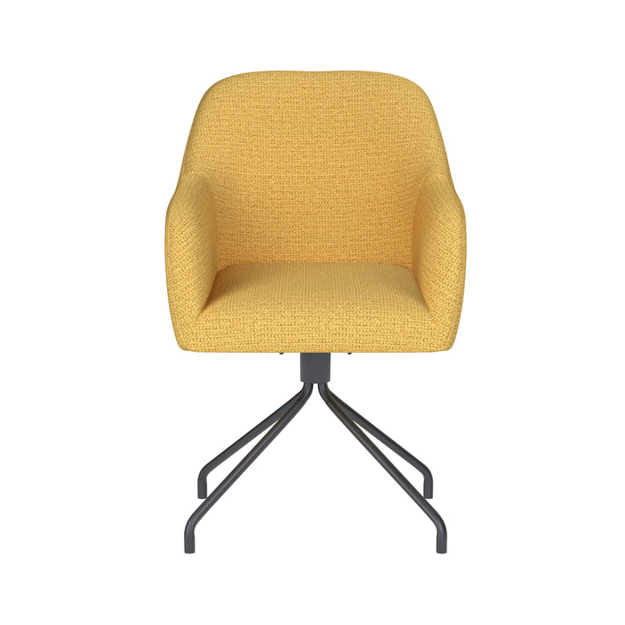 Stoel Otis Oker met spinpoot draaivoet-Eetkamerstoelen-Creating Home