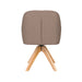 Stoel Otis Taupe met houten draaivoet-Eetkamerstoelen-Creating Home