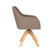 Stoel Otis Taupe met houten draaivoet-Eetkamerstoelen-Creating Home