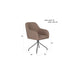 Stoel Otis Taupe met spinpoot draaivoet-Eetkamerstoelen-Creating Home