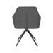 Stoel Pete Grijs met metalen draaivoet-Eetkamerstoelen-Creating Home