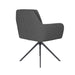 Stoel Pete Grijs met metalen draaivoet-Eetkamerstoelen-Creating Home