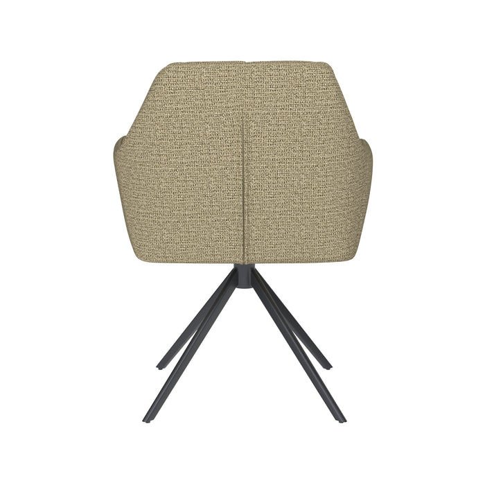 Stoel Pete Groen met metalen draaivoet-Eetkamerstoelen-Creating Home