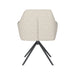 Stoel Pete Off-White met metalen draaivoet-Eetkamerstoelen-Creating Home