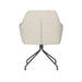 Stoel Pete Off-White met spinpoot draaivoet-Eetkamerstoelen-Creating Home