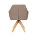 Stoel Pete Taupe met houten draaivoet-Eetkamerstoelen-Creating Home