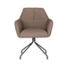 Stoel Pete Taupe met spinpoot draaivoet-Eetkamerstoelen-Creating Home