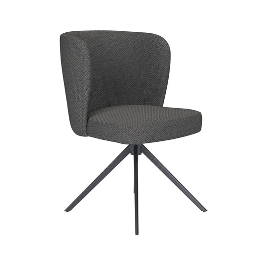 Stoel Stan Grijs met metalen draaivoet-Eetkamerstoelen-Creating Home