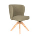 Stoel Stan Groen met houten draaivoet-Eetkamerstoelen-Creating Home