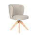 Stoel Stan Off-White met houten draaivoet-Eetkamerstoelen-Creating Home