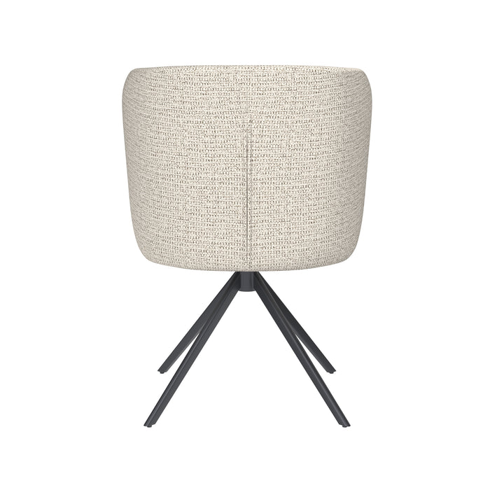 Stoel Stan Off-White met metalen draaivoet-Eetkamerstoelen-Creating Home