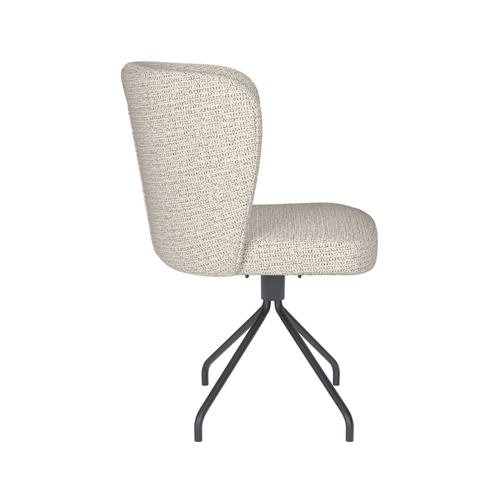 Stoel Stan Off-White met spinpoot draaivoet-Eetkamerstoelen-Creating Home