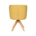 Stoel Stan Oker met houten draaivoet-Eetkamerstoelen-Creating Home