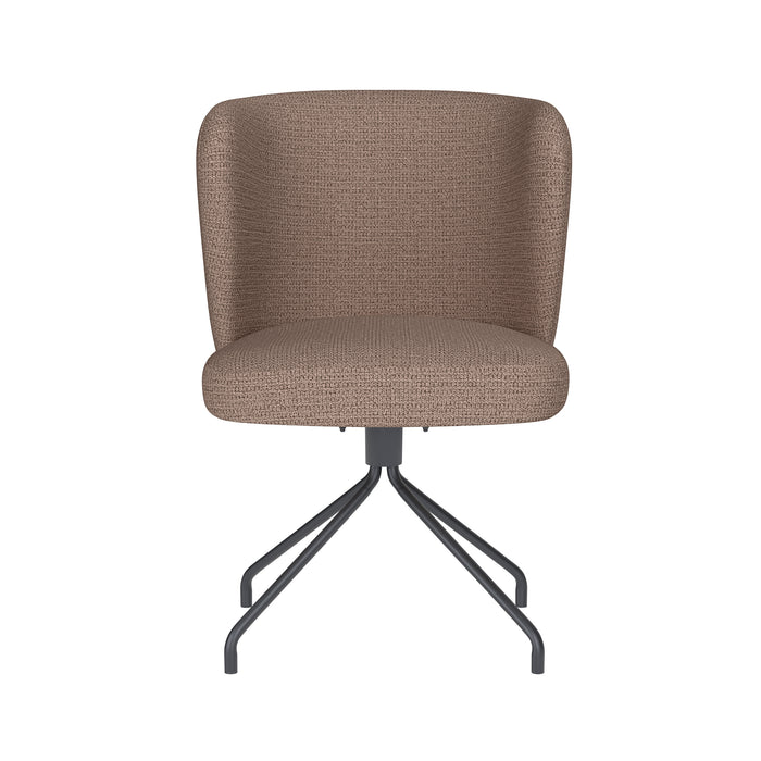 Stoel Stan Taupe met spinpoot draaivoet-Eetkamerstoelen-Creating Home