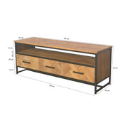 TV-meubel Accent Teakhout Naturel hout 150x45x50 cm-TV-meubels-Livingfurn