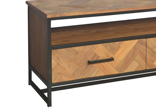 TV-meubel Accent Teakhout Naturel hout 180x45x50 cm-TV-meubels-Livingfurn