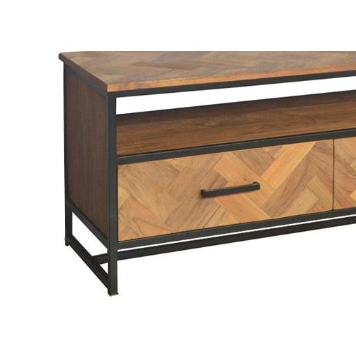 TV-meubel Accent Teakhout Naturel hout 180x45x50 cm-TV-meubels-Livingfurn