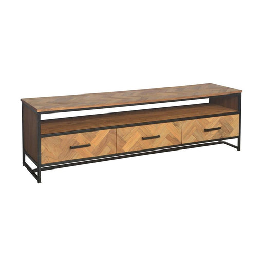 TV-meubel Accent Teakhout Naturel hout 180x45x50 cm-TV-meubels-Livingfurn